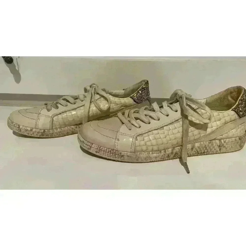 Dolce Vita Nino Women's Snakeskin and Glitter Sneaker, sz 9 - Picture 4 of 9